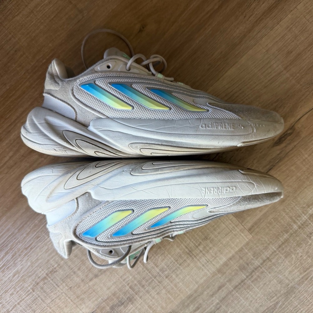 Adidas Ozelia Grey Silver Iridescent Sneakers HQ6657 Womens 9 Adiprene Shoes